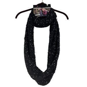 Cuddl Duds‎ Infinity Scarf Black Gray Women's One Size Sweater Kni